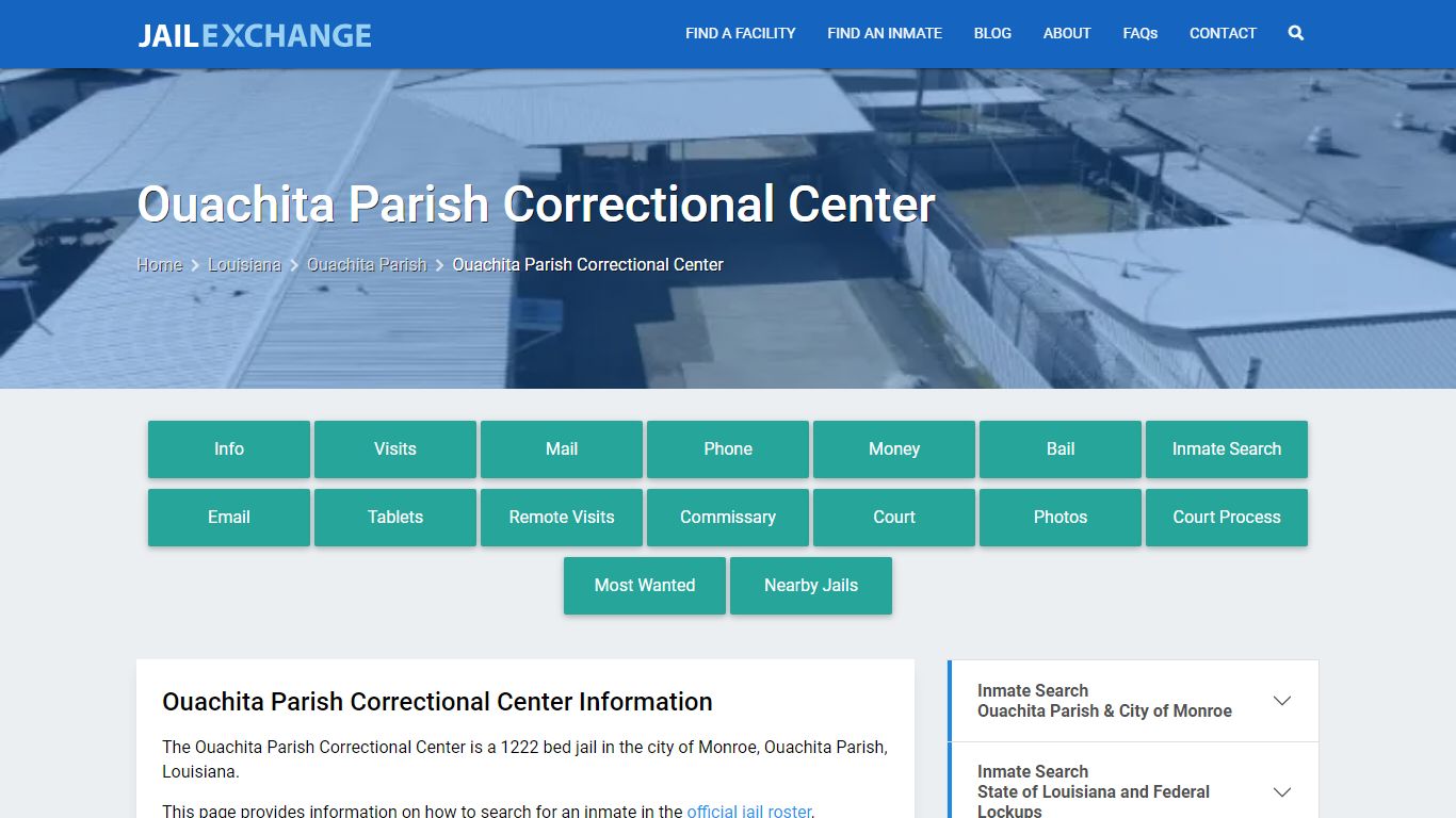 Ouachita Parish Correctional Center, LA Inmate Search, Information